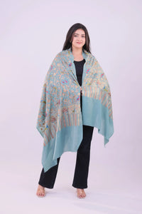 Azure Heritage Fine Wool Stole