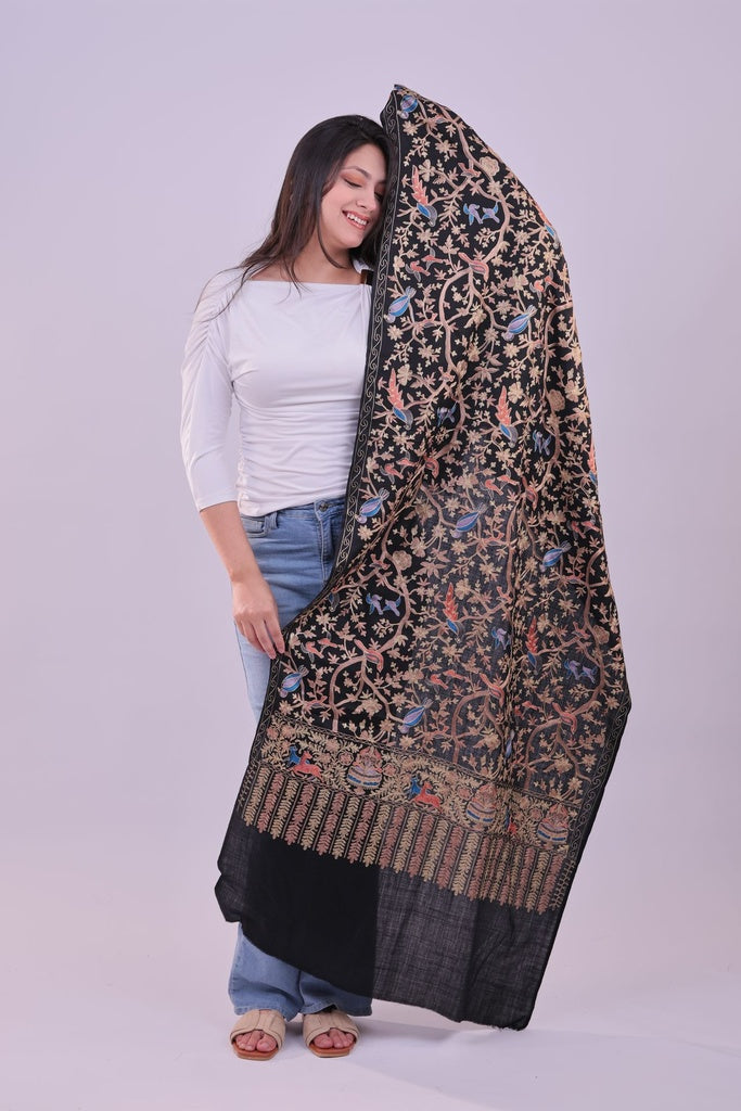 Midnight Noir Fine Wool Stole — product image 1