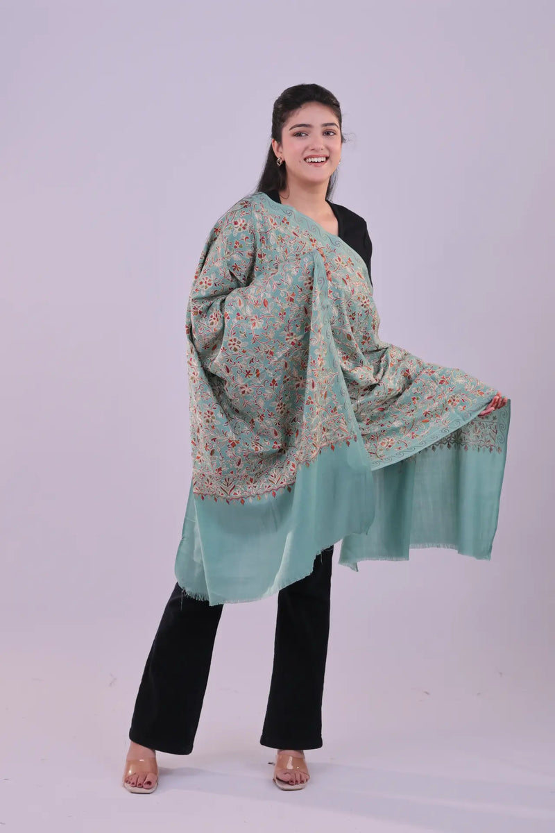 Mint Serenity Fine Wool Stole — product image 1