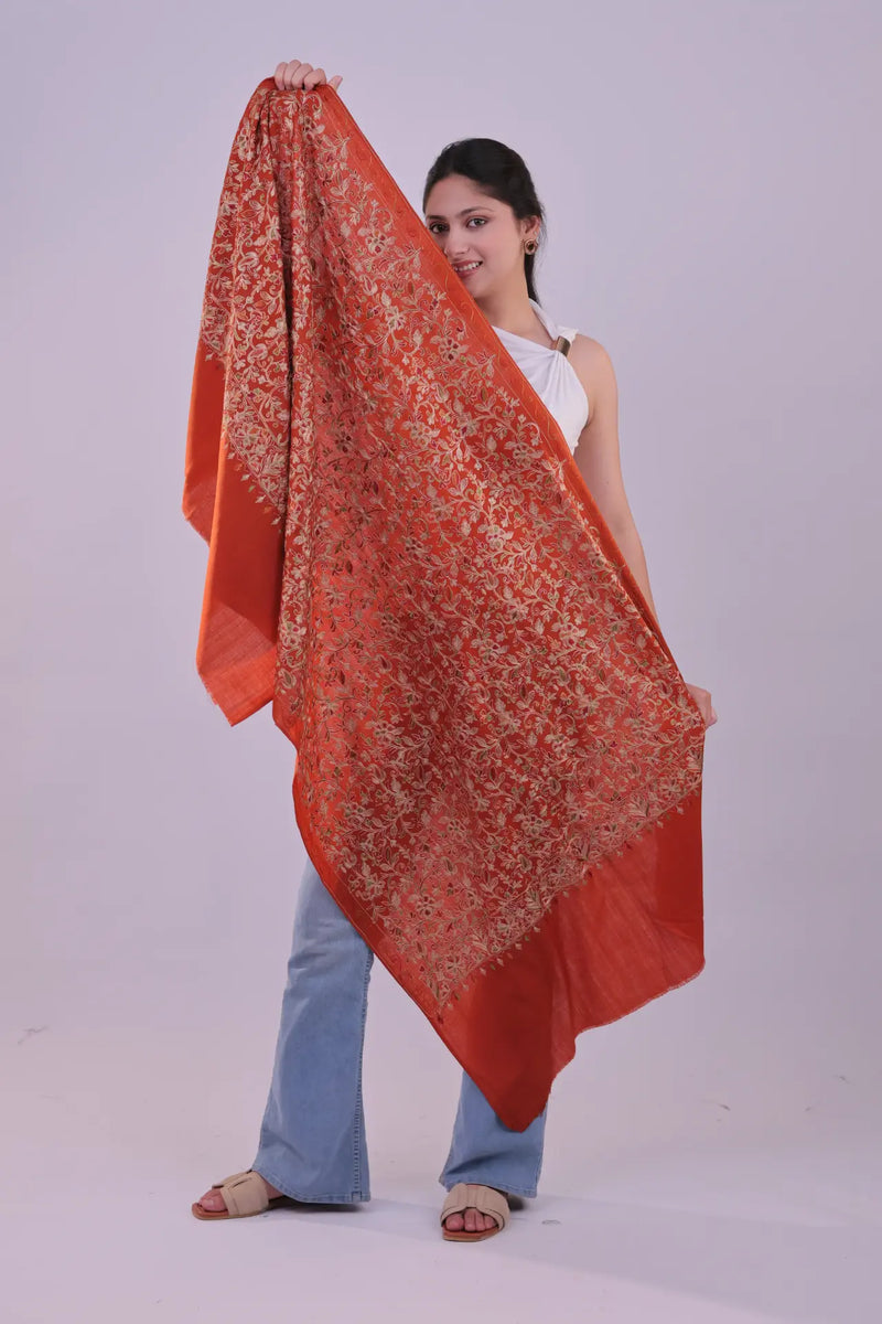 Rust Ember Fine Wool Stole — product image 1