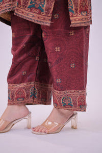 Maroon Heritage Co-Ord Set