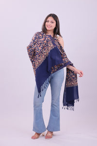 Navy Heritage Fine Wool Stole