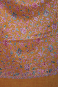 Golden Saffron Fine Wool Stole