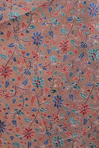 Elegance Kashmiri  Floral Aari Embroidered Beige Stole