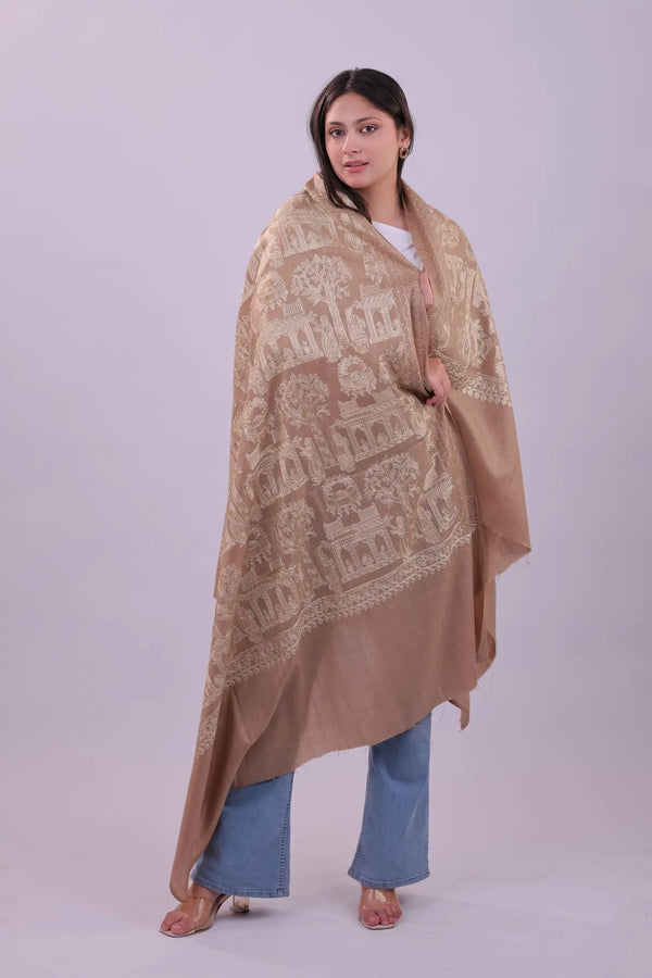 Fawn Heritage Fine Wool Shawl