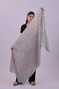 Ivory Mist · Delicate Floral Embroidery