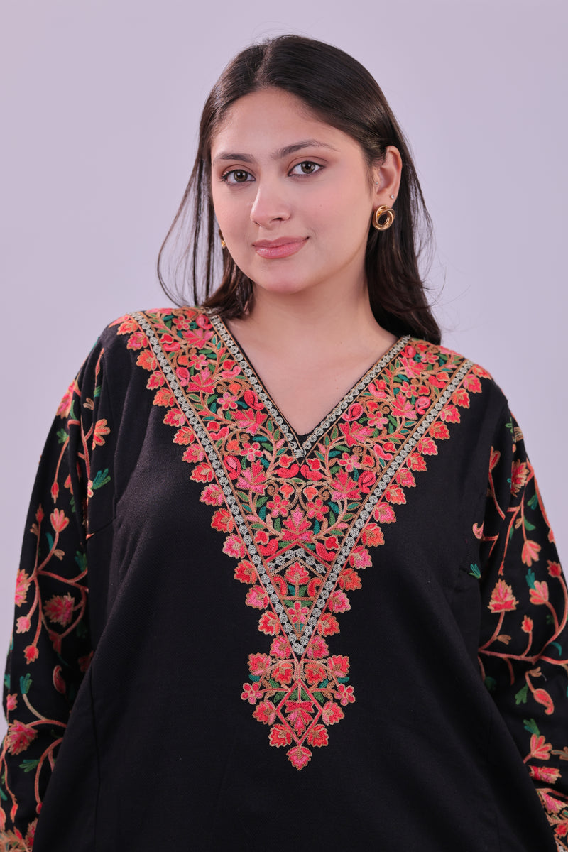Noir Bloom Embroidered Pheran — product image 1