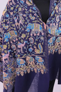 Royal Midnight Embroidered Stole