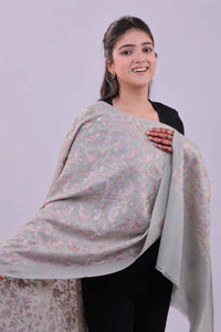 Ivory Mist · Delicate Floral Embroidery
