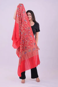 Crimson Heritage Embroidered Fine Wool Stole