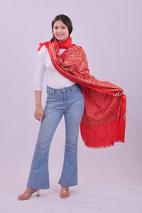 Crimson Heritage Fine Wool Shawl