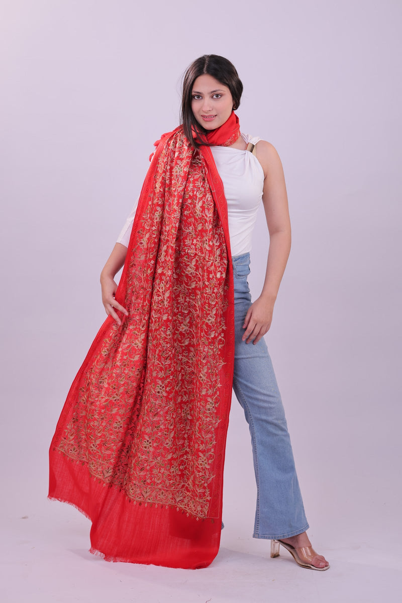 Crimson Heritage Fine Wool Shawl