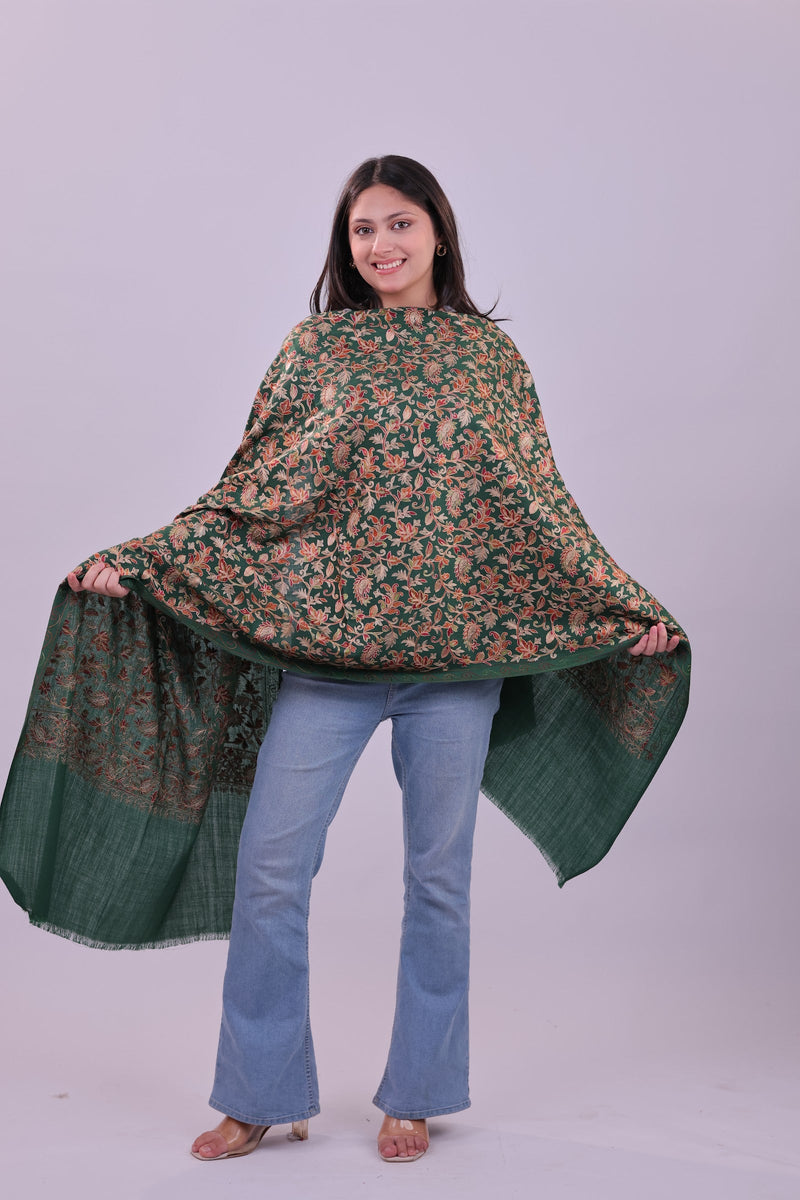 Emerald Grove Fine Wool Stole
