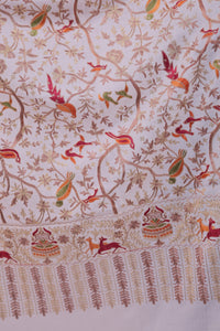 Ivory Blossom Fine Wool Stole