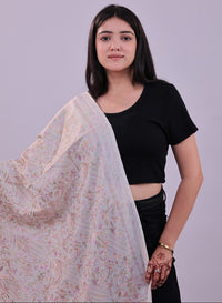 Ivory Mist Fine Wool Stole