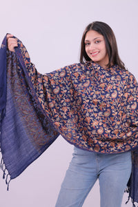 Navy Heritage Fine Wool Stole