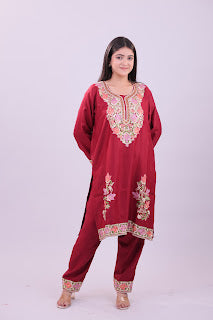 LIYAAQAT Crimson Heritage Co-Ord Set – full styled look
