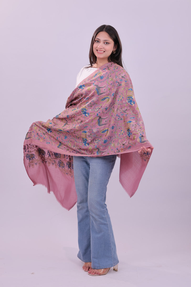 Rose Quartz Fine Wool Stole